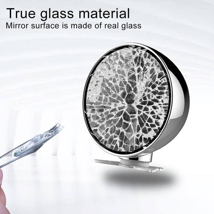 3R-044 Auxiliary Rear View Mirror Car Adjustable Blind Spot Mirror Wide Angle Auxiliary Rear View Side Mirror, 3R-044 (Black), 3R-044 (Silver)          ...