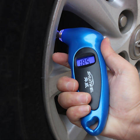 SHUNWEI SD-2802 Manometro digitale per pneumatici 150 PSI 4 impostazioni per auto camion bicicletta con LCD retroilluminato e impugnatura antiscivolo, SHUNWEI SD-2802
