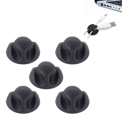 5 clips par cavi à double foro, système de gestion des cavi et solution pour organiser le cavi, 5 clips de câble doubles (marron), 5 clips de câble doubles (noir), 5 clips de câble doubles (gris)