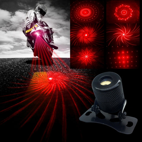 Allarme posteriore universale per auto e moto da 200 mW Lampada anti-collisione con nebbia laser 650 nm con sei modelli, DC 8-36 V Lunghezza cavo: 60 cm, 200mW