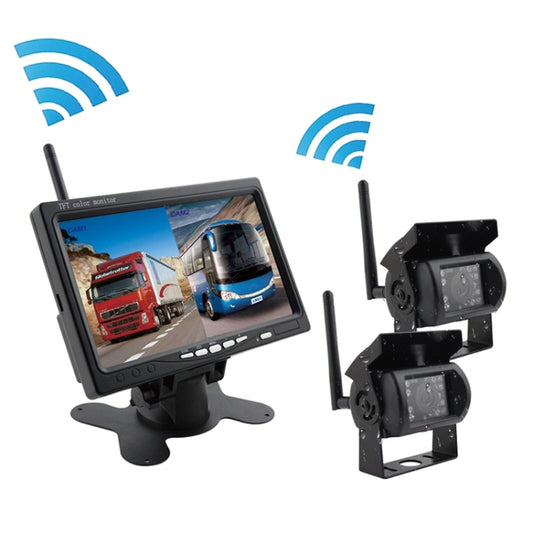 PZ607-W-D2 Audio e video digitale wireless da 7,0 pollici 2 Monitor per retromarcia separati per auto, PZ607-W-D2
