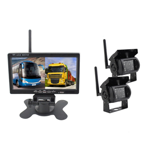 PZ607-W-D2 Audio e video digitale wireless da 7,0 pollici 2 Monitor per retromarcia separati per auto, PZ607-W-D2