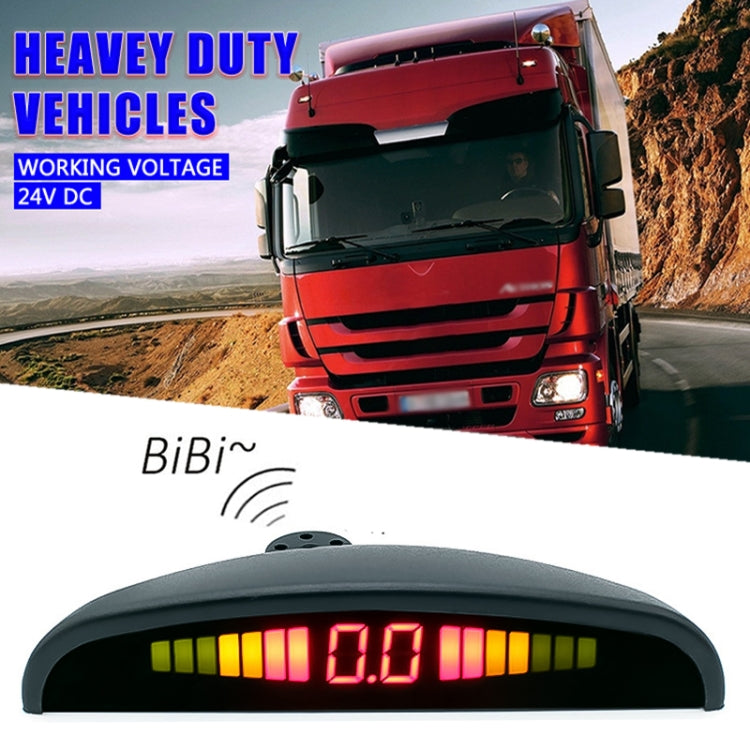 PZ316 Digital LED Crescent Shape Display Rear View Mirror Car Recorder for Truck with 4 Rear Radar, PZ316