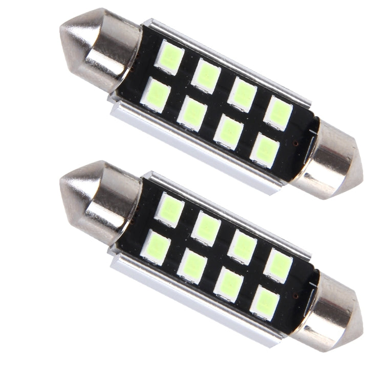 2 PZ DC 12V 2W 41MM 8 LED SMD-3528 Porta bicuspide Decodifica Lampada da lettura per auto Lampada da lettura a LED, 41MM - Novalix Store