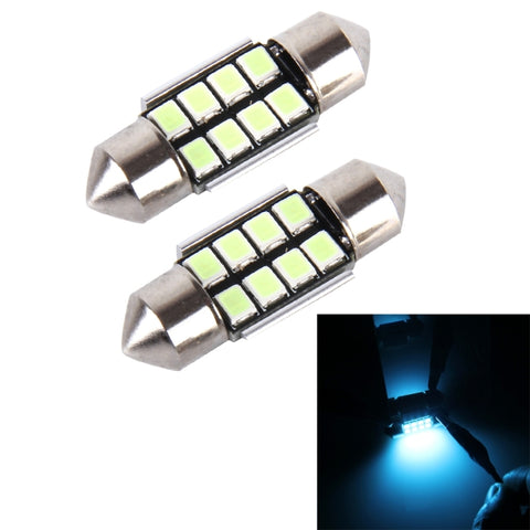 Lampada da Lettura LED 12V 2W con 8 SMD-3528 - 31MM, 2 Pezzi per Auto