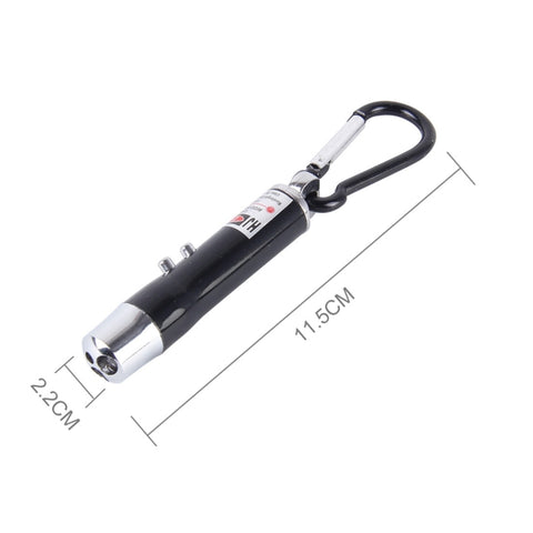 2 pièces portachiavi esterno avec guscio en metallo mini torcia a LED luce laser avec rilevamento del denaro