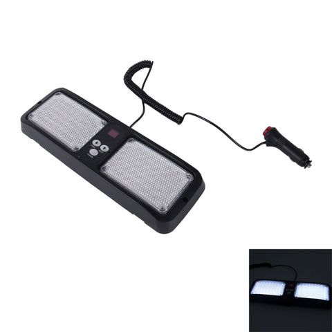 Alta qualità DC 12V, 9W LED Impermeabile Parasole per auto Luce bianca Spie di emergenza Stroboscopiche Luci di emergenza Lampeggiante con 12 tipi di schemi flash, White