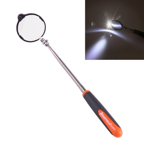 Specchio di ispezione telescopico per telaio auto per veicolo retrattile con 1 luce LED da 5 mm, diametro specchio: 55 mm, lunghezza massima espandibile: 940 mm, Diameter: 55mm, Max Expanding Length: 940mm