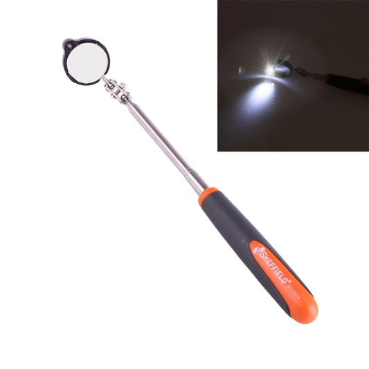 Specchio di ispezione telescopico per telaio auto per veicolo retrattile con 1 luce LED da 3 mm, diametro specchio: 32 mm, lunghezza massima espandibile: 905 mm, Diameter: 32mm, Max Expanding Length: 905mm