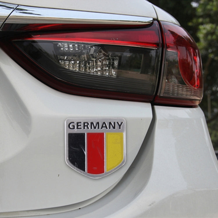 Germany Flag Metal Car Sticker - Durable Exterior Accessory