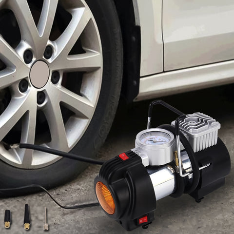 Compresseur d'air portable 4X4 pour camions pesants 12V 150PSI 35LPM Pompe pneumatique Pompe gonflable pour voiture avec lumière de travail pour l'émergence extérieure, pompe gonflable de pneu 12V 85-150 PSI