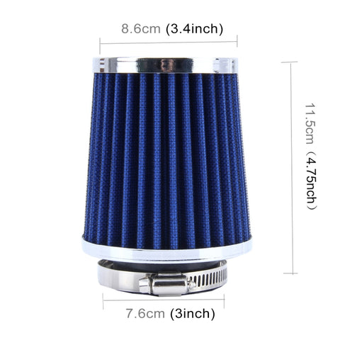 Filtro dell'aria universale stile testa a fungo HKS da 5 cm per auto, HKS 5cm (Bleu), HKS 5cm (Rouge)