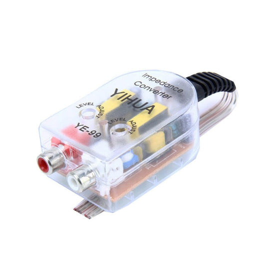 YE-99 Altoparlante adattatore convertitore da alta a bassa impedenza per autoveicolo alla linea RCA, YE-99 Car High to Low Impedance Converter
