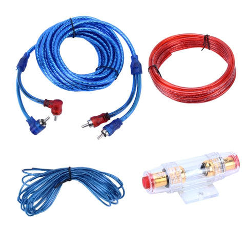 YH-128 1200W Amplificateur pour appareil photo d'alimentation audio Kit d'installation de câblage caisson de basses avec interconnexion RCA avec de nouvelles fonctions, Câble d'alimentation audio pour amplificateur de voiture