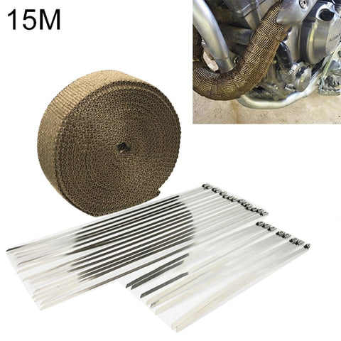 Involucro de scarico en or titanio de 15 m Involucro de scudo termico di scarico del motore automatique Involucro résistant à la chaleur, 15m Titanium Gold