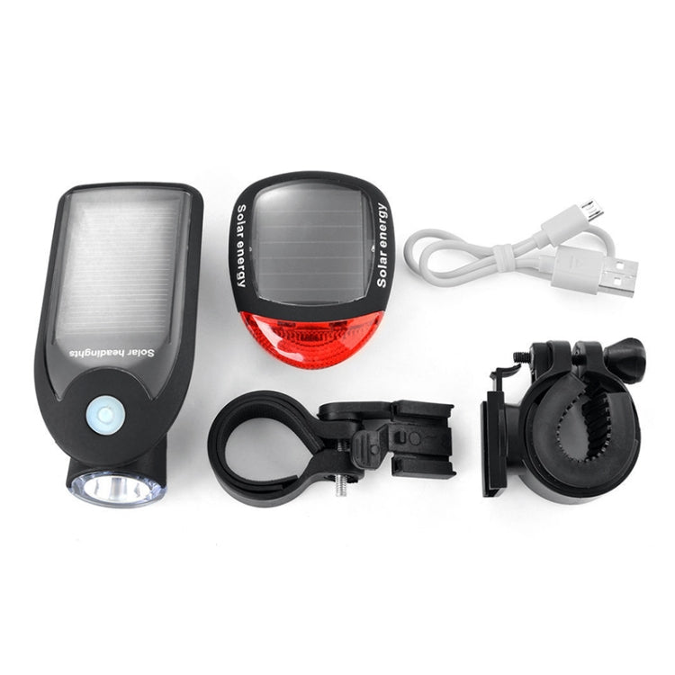 USB Solar Motorcycle Light Set - Front and Back, 2 Pack