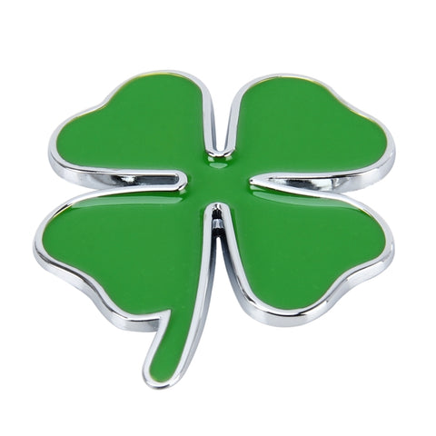 Quadrifoglio Erba Fortuna Simbolo Distintivo Emblema Etichettatura Adesivo Styling Auto Decorazione cruscotto, Dimensioni: 4 * 3,3 cm, Size: 4x3.3cm