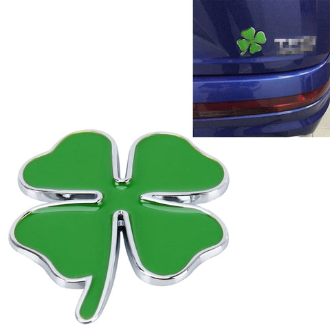 Quadrifoglio Erba Fortuna Simbolo Distintivo Emblema Etichettatura Adesivo Styling Auto Decorazione cruscotto, Dimensioni: 4 * 3,3 cm, Size: 4x3.3cm