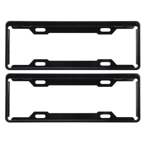 Telaio targa in piombo da 2 pezzi in carbonio Portatarga universale per telaio porta targa per auto semplice e bello, Carbon Lead License Plate Frame
