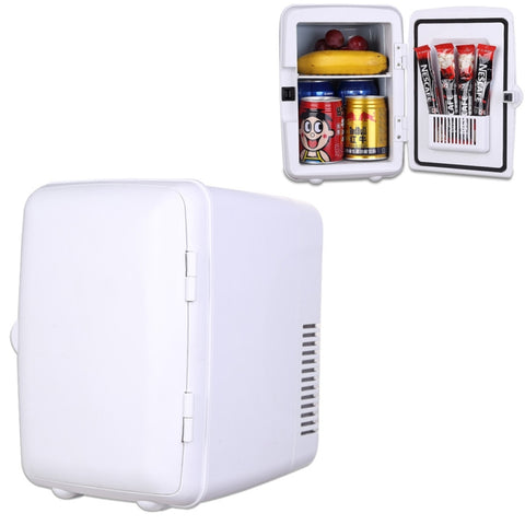 Mini frigorifero portatile per riscaldamento e raffreddamento automatico da 4 litri per auto e casa, tensione: DC 12V/AC 220V, Mini 4L White, Mini 4L Pink, Mini 4L Blue