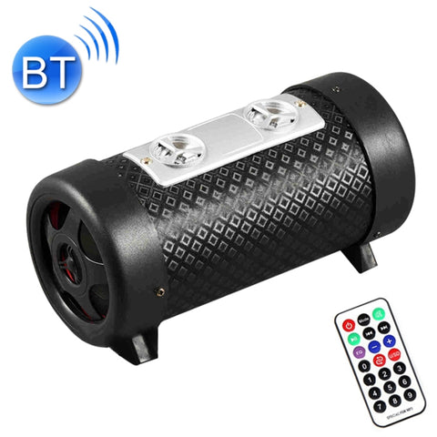 Caisson de basses stéréo pour moto/auto/maison à 4 pouces en forme de rotonde, Bluetooth intégré, prise en charge de la fiche TF et lecteur disco U, avec télécommande