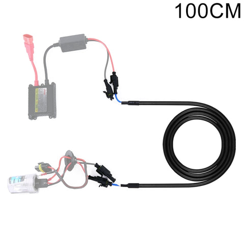 Cablaggio cavo di prolunga ad alta tensione con zavorra allo xeno HID per auto da 100 cm, Size: 100cm
