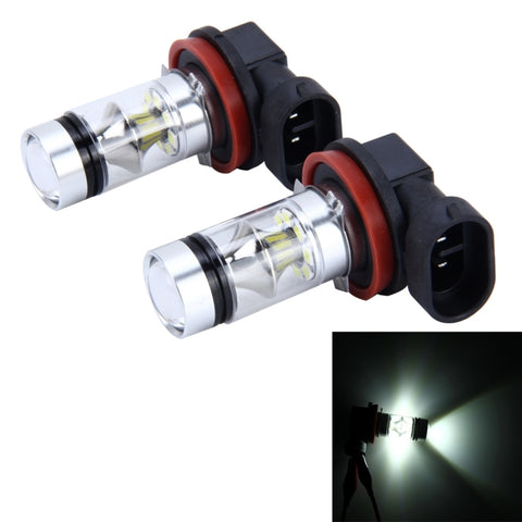 2 PCS H8/H11 10W 500LM 6000K 20SMD-2835 LED fendinebbia per auto, DC 12V, H8/H11 10W - Novalix Store