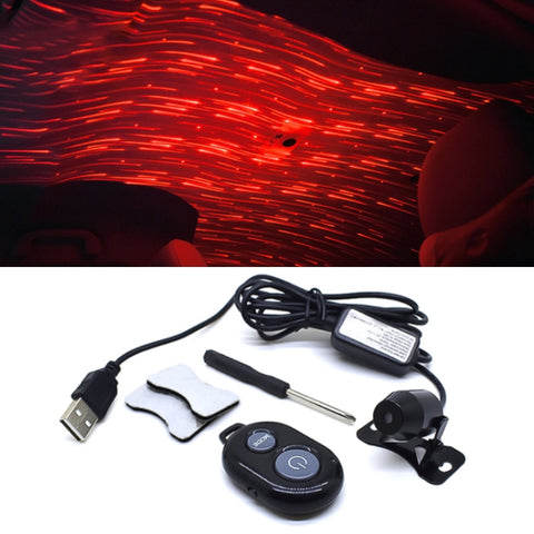 Decorazione dell'atmosfera del soffitto del tetto Luce rossa Stella Luci notturne Lampada meteorologica Proiettore con telecomando, Meteor/Remote Control