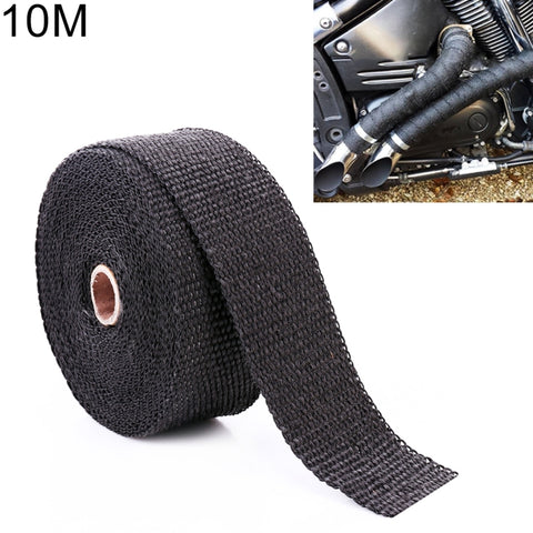 Enveloppe de protection thermique en tissu coton de 10 m Enveloppe de protection thermique pour auto moto Enveloppe résistante à la chaleur, couleur décontractée, 10 m Noir