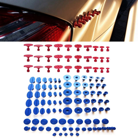 120 en 1 Auto PDR en plastique Ding Colla Tabs Rimozione ammaccatura senza vernice Kit d'instruments de réparation auto Colla Strattore Set Schede Strumenti PDR, 120 in 1