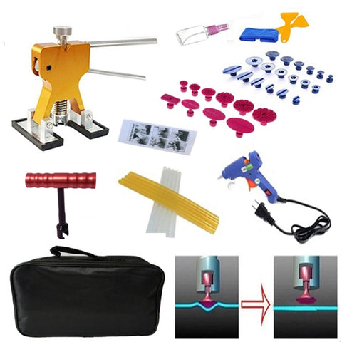 Kit di Riparazione Ammaccature Auto 45 in 1 - Estrattore in Metallo e