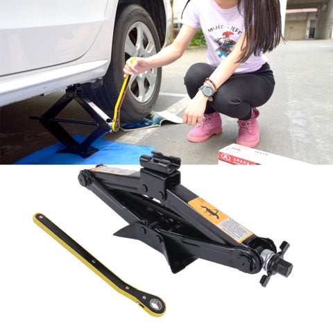 Martinetto à forbice stabilisatore per carichi pesanti vertical ST-103D avec Livellatori di Sollevamento a Manuglia Capacité de 2000 livres (1 tonne) de course - Portata de 10 a 35 cm, 1T Jack with Handle