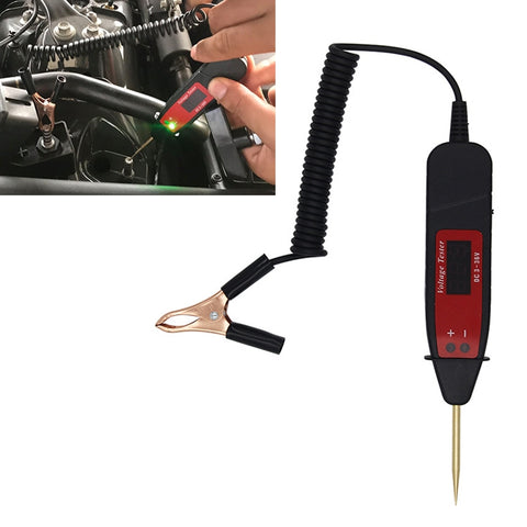 Rilevamento circuito tester di tensione per strumento diagnostico con display digitale 2 in 1 per auto, 2 in 1