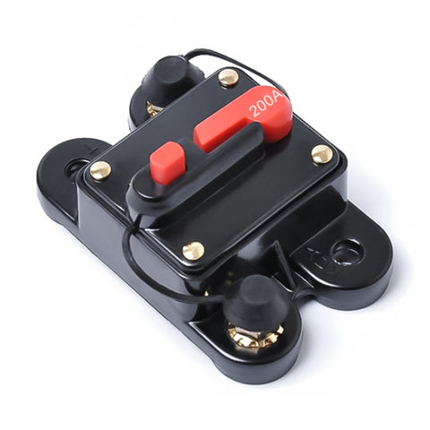 Portafusibili con ripristino automatico interruttore automatico audio per auto 200A DC 12-24V, 200A