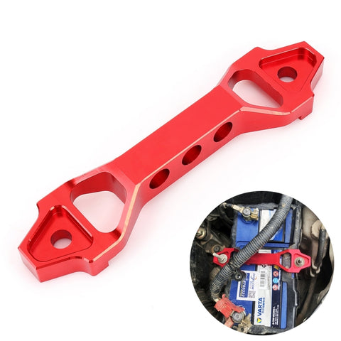 Staffa di fissaggio universale per batteria in acciaio inossidabile ad arco court per auto, dimensions: 18,2 x 4,5 x 2 cm, 18,2 x 4,5 x 2 cm (rouge), 18,2 x 4,5 x 2 cm (bleu)