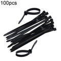 100 Pack 8mm x 200mm Nylon Cable Ties in Black & White