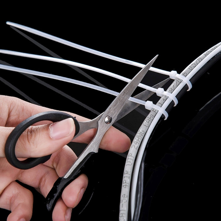 100 Pack 8mm x 200mm Nylon Cable Ties in Black & White