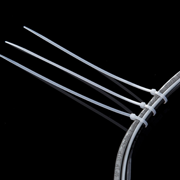 100 Pack 8mm x 200mm Nylon Cable Ties in Black & White