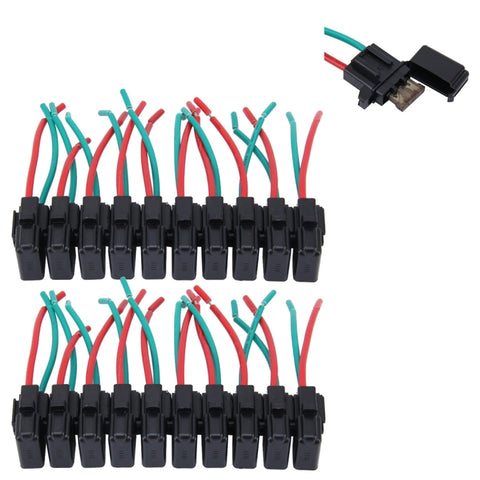 Support pour fusibles à lame avec lame pour voiture, 20 pièces, support de boîte à fusibles à lame de 20 pièces