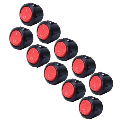 10 pezzi per auto, universale, fai da te, con tappo rotondo a 2 pin, pulsante OFF-ON, Short - Novalix Store