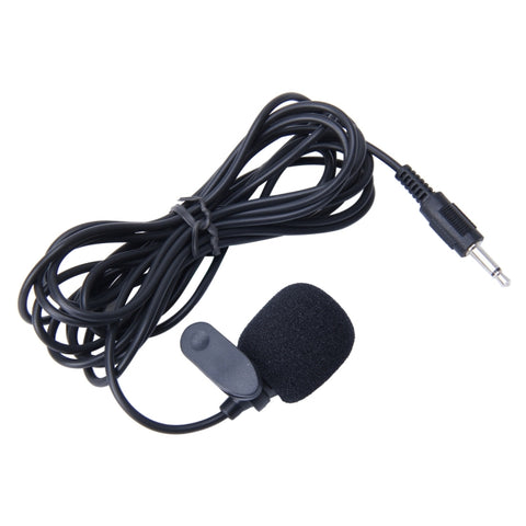 10 PC Microfono audio per auto Jack da 3,5 mm Spina Mic Stereo Mini Microfono con clip esterno cablato Lettore per radio DVD automatica, Lunghezza cavo: 2,1 m, Clip - Novalix Store