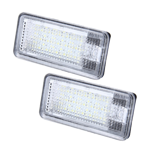Luce targa da 2 pezzi con 24 lampade SMD-3528 per Audi, For Audi with 24 SMD-3528 Lamps