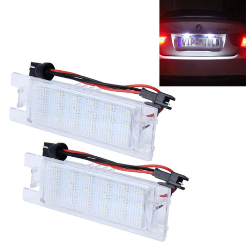 Luce targa da 2 pezzi con 24 lampade SMD-3528 per Opel, For Opel