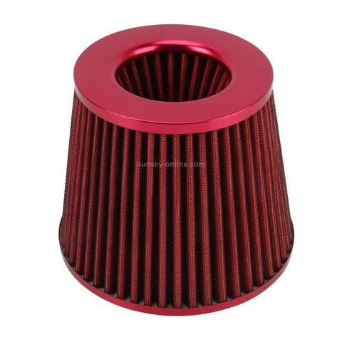 Filtre aria universel pour auto, compresseur mécanique, kit filtre pour auto, filtre d'aspiration de l'aria, filtre freddo, dimensions : 14,5 * 15 cm (rosso), taille : 14,5*15 cm