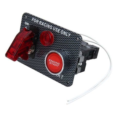 Interrupteur de protection pour voiture de course Interrupteur de levier 12V 20A Panneau Panneau d'interrupteur d'accélérateur rouge pour voiture Avviamento motore Interruttore di accensione automatique multifonction pour voiture de course, 12V 20A