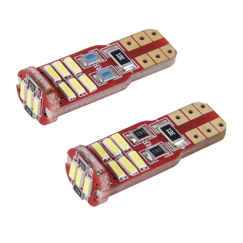 Lampada Auto T10 2W 100LM 6000K - 2 Pezzi con 12 LED SMD-4014, DC 12V