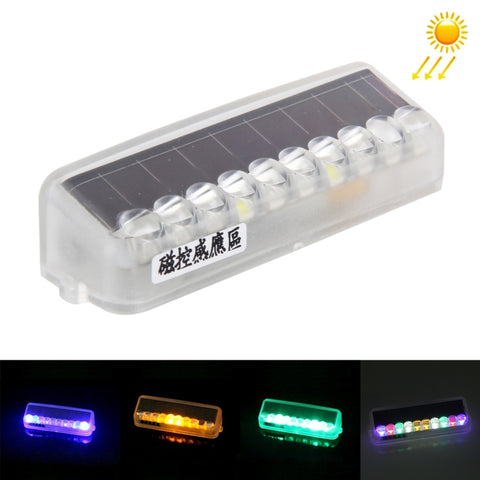 Car Styling Solar Warning Flash LED Luce decorativa anti-collisione, Luce decorativa