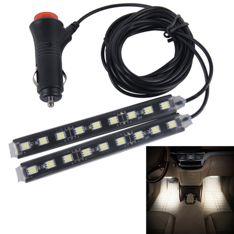 Lampada al neon 2 in 1 da 4,5 W 18 SMD-5050-LED RGB per interni auto, decorazione per pavimenti, atmosfera, lampada al neon, DC 12V, 2 in 1 4.5W (Pink Light), 2 in 1 4.5W (White Light)