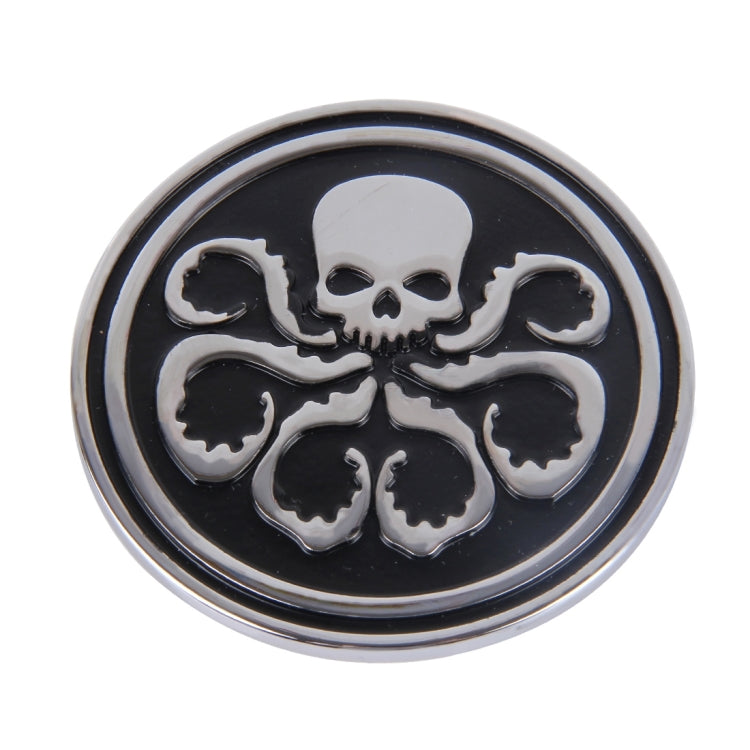 Skull Pattern Shiny Metal Car Sticker - Unique Exterior