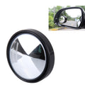 Wide Angle Car Blind Spot Mirror - 5cm Diameter, Black